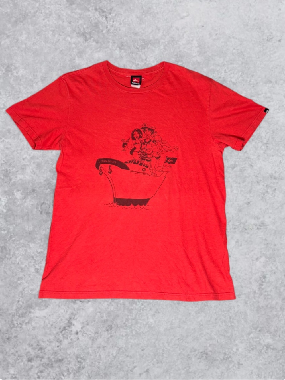 Vintage Quiksilver Boat Captain Tshirt - Size Medium